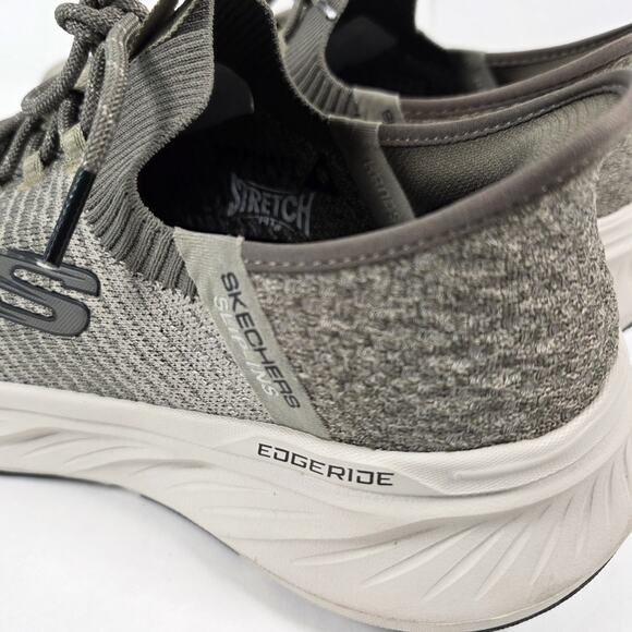 Skechers Hands Free Slip Ins Men's Edgeride Shoes Sneakers - Taupe - Size 9 - Picture 5 of 10